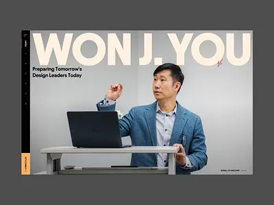 About Page for Won J. You Studios clean design landing page layout minimal scroll vietnam web design website