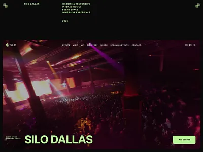 Website Design for a Nightlife and Music Venue animation club website event website festival website landing page venue website web design