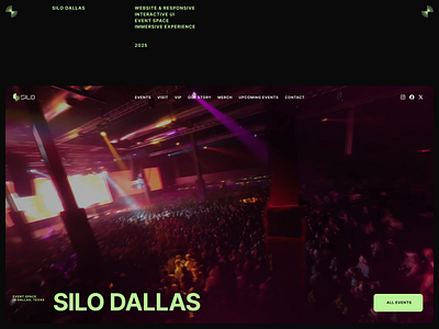 Website Design for a Nightlife and Music Venue animation club website event website festival website landing page venue website web design