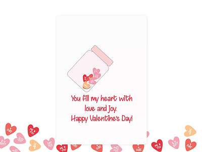Valentine's Day Card 2d animation card color design digital card dribbble heart illustration minimal mobile design motion graphics pink playoff ui user interface ux valentine valentines day weekly warm-up