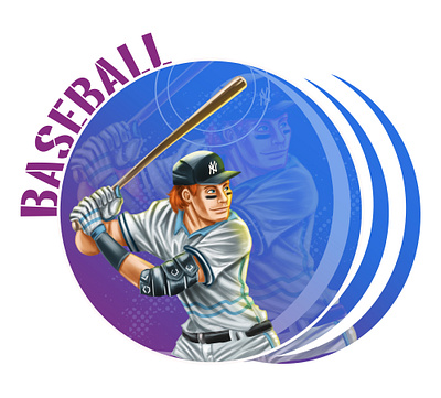 BASEBALL PINUP advertising branding characterdesign design digitalpainting graphic design illustration
