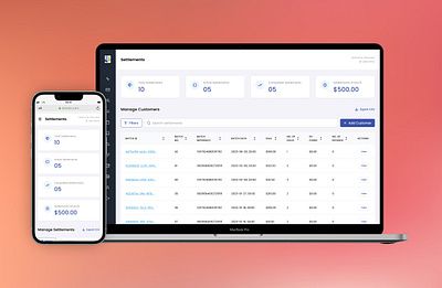 Customer Management Screen clean customer management customer screen finance financial platform fintech payments redesign saas ui ui pattern ux web app