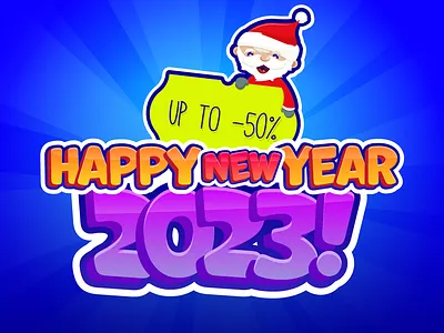 Happy NY character vector vector illustration