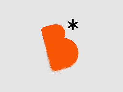 B* animation branding design graffiti logo loop orange paint spray