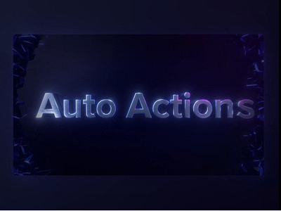Auto Action feature 3d animation motion graphics