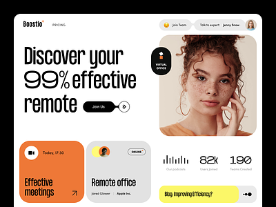 Boostio Website design interface product service startup ui ux web website