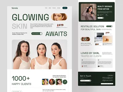 Skincare Website UI Design beautybranddesign beautyclinicdesign beautyui beautywebsitedesign cleanwebsitedesign conversionfocusedui cosmeticwebsitedesign dribbbleui dribbbleux figmawebsitedesign healthandbeautyui minimaluiux modernuiconcepts modernwebsitedesign productlandingpage skincarebranding skincareux skincarewebsitedesign uiuxdesigner websitedesignui