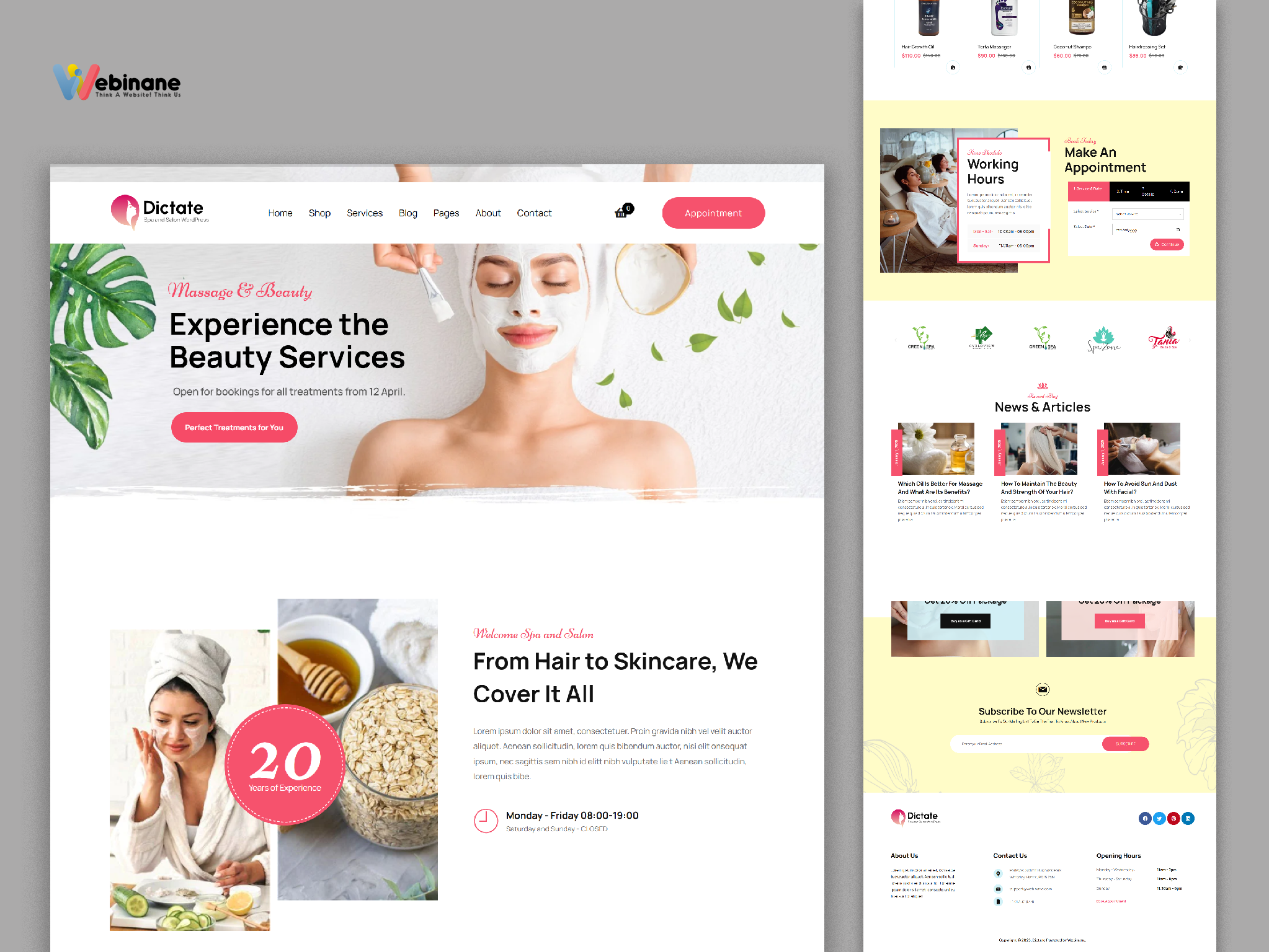 Example of Salon & Spa Web Design & Development