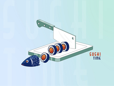 Sushi Time adobe adobeillustration design digitaldraw draw food foodillustration illustration vector vectordraw