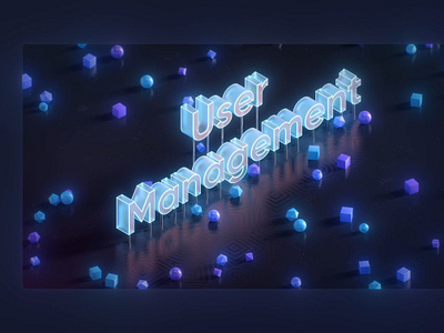 User Management 3d 3d art 3d explainer video adobe advertising after effects animation c4d cinema 4d colors crypto cyber punk colors cyber security explainer video motion graphics purple