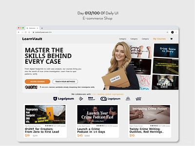 E-commerce -Daily UI 012 course crime ecommerce figma graphic design ui web