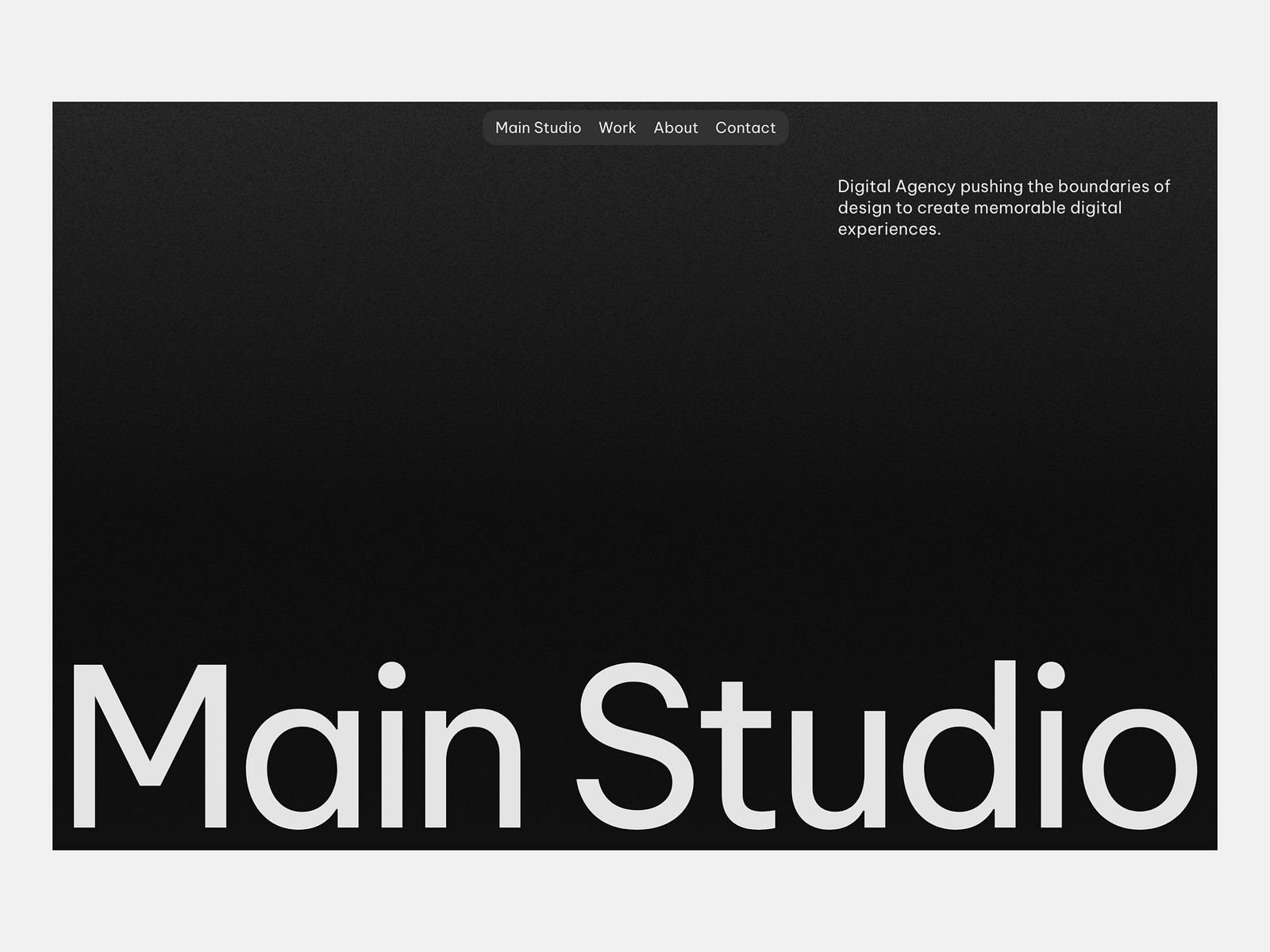 Main Studio — Portfolio site by Diogo Ferreira on Dribbble