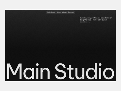 Main Studio — Portfolio Website figma portfolio template typography webdesign webflow website