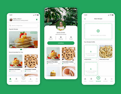 Recipe App UI Design app design mobile app ui ui design