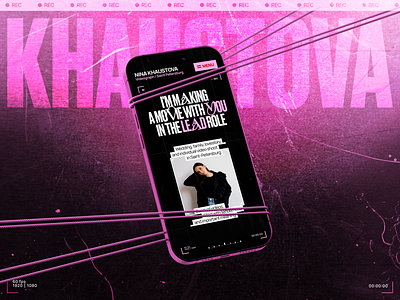 Videographer Website Design graphic design mobile pink colors portfolio portfolio website typographical ui videographer web design website design