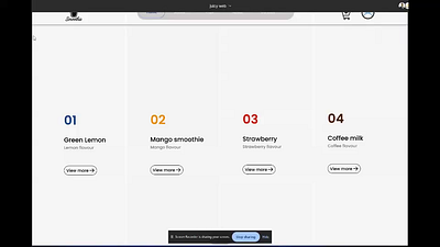 Smoothie Animation project branding design interface minimal typography ui user