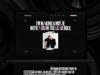 Videographer Website Design: Home Page creative creative website home page modern design ui ui design web design web ui website website concept website design