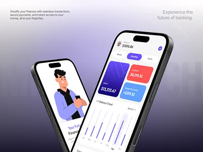 Fintech Mobile App – Modern MFS Dashboard Design blue dashboard design dribble best shot expense management expense tracker finance app finance app design fintech app fintech mobile app mfs dashbaord minimal design mobile app mobile finance money management netro smart finance app trending dashboard uiux