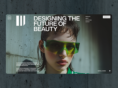 Designing the Future of Beauty — Sunglasses Brand Concept ui inspiration