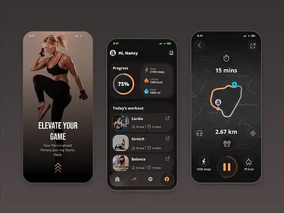 Fitness app UI/UX Design design fitness app ui mobile app design product design ui ui design ux design