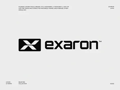 Exaron™ creative creative deisgn creative designer creative logo design designer fitness logo graphic design graphic designer gym logo logo logo design logo designer logo trend logo trend 2025 logomark logotype modern logo sport logo x