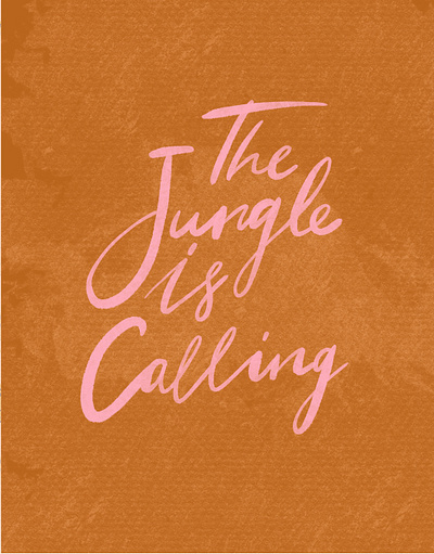 the jungle is calling ❤ illustration illustration art lettering procreate