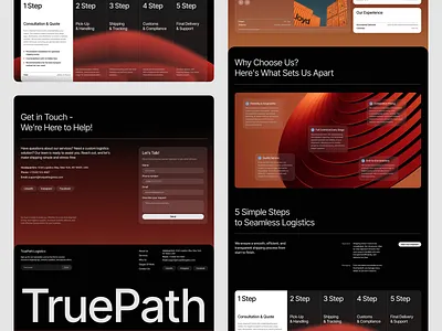 TRUEPATH | LOGISTICS COMPANY WEBSITE branding corporate website landing page logistics logistics website ui uiux ux web web design website