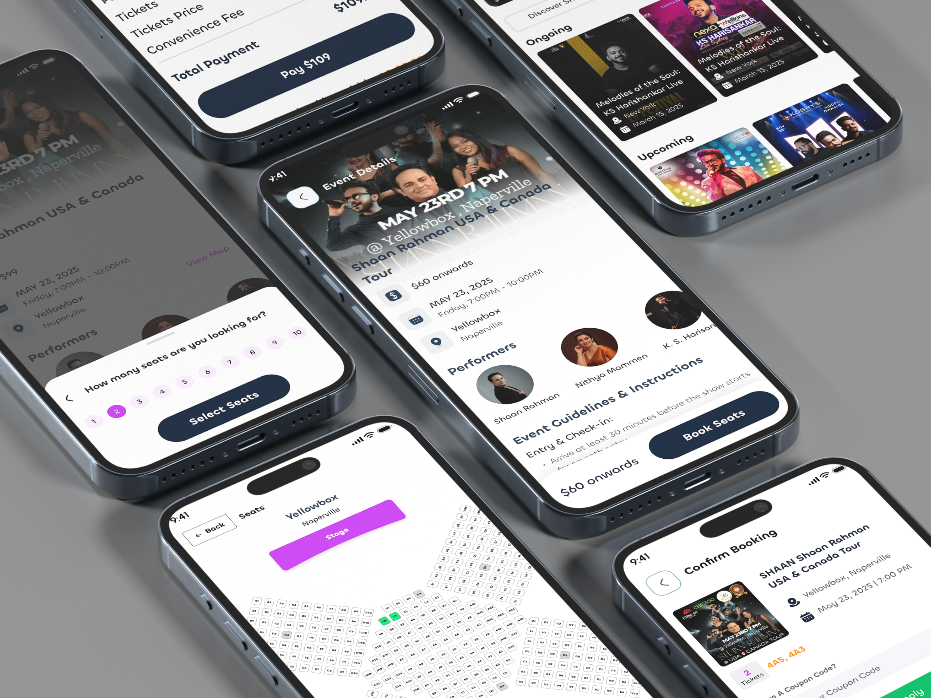 MarQ – Smart Event Management App event management figma mobile app ui ux design web app