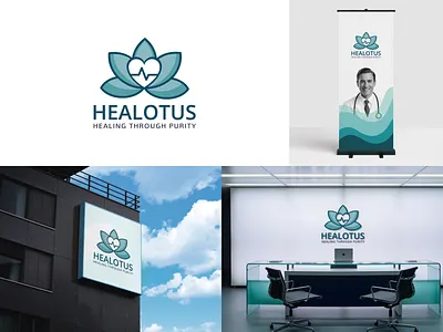 HEALOTUS Healthcare & Wellness Logo brandingdesigner
