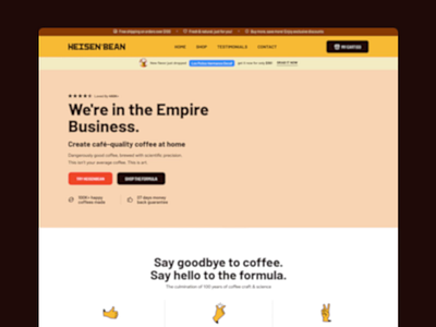 Heisenbean - e-commerce website product detail page best website design agency coffee store e commerce e commerce product page ecommerce product detail page ecommerce website landing page minimal design online store product detail product detail page product page product page ui design product showcase product ui retail website top uiux agency uiux design web design