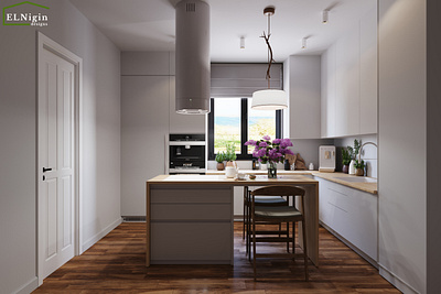 Scandinavian Kitchen Interior (3ds Max, Corona Renderer) contemporary kitchen 3d render corona renderer) light cozy kitchen interior modern kitchen interior design stylish apartment kitchen design