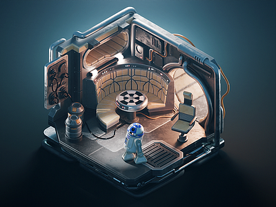 Millenium Falcon 3d animation app branding design flat graphic design icon illustration illustrator logo minimal motion graphics typography ui ux vector web web design website