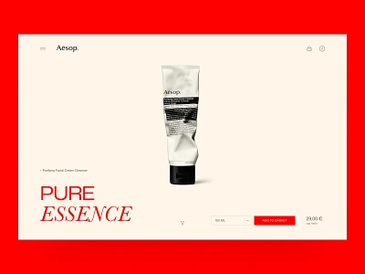 Aesop Productpage Concept 🌹 beauty desktop ecommerce editorial layout product shop typography ui