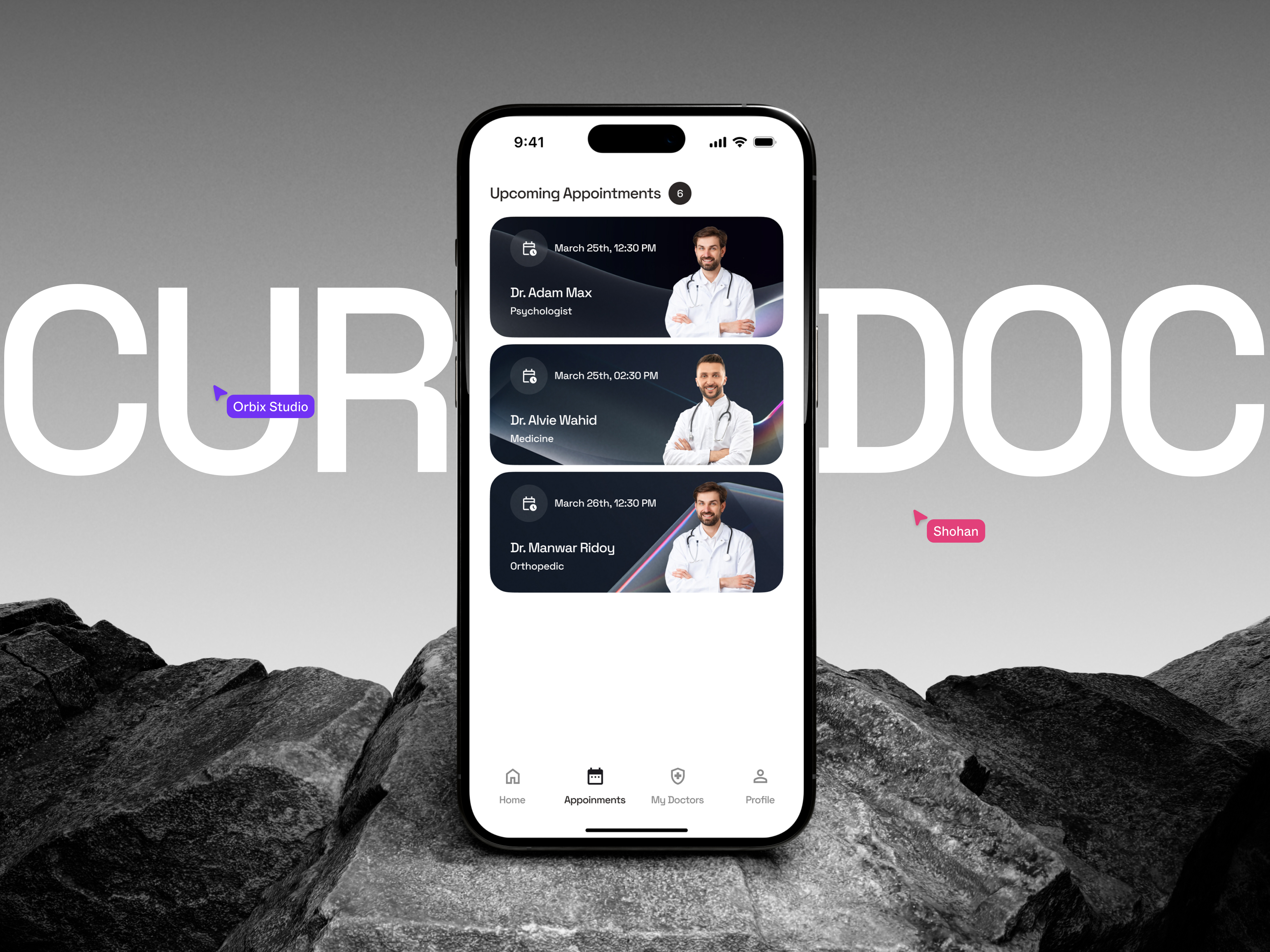 CuraDoc Medical Mobile App - Appointment Scheduling Flow app app design app interface app screen design appointment app appoitment ui doctor app doctor app ui doctor finder app healthcare mobile app mobile mobile app mobile app design mobile application mobile ui modern app ui product design ui ux