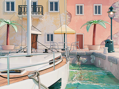 Coastal Town 3d animation app branding design graphic design illustration logo motion graphics typography ui ux vector