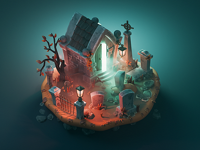 Graveyard 3d animation app branding design flat graphic design icon illustration illustrator logo minimal motion graphics typography ui ux vector web web design website