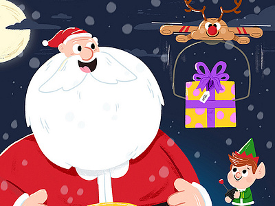 Tech-savvy Santa 3d animation app branding design flat graphic design icon illustration illustrator logo minimal motion graphics typography ui ux vector web web design website