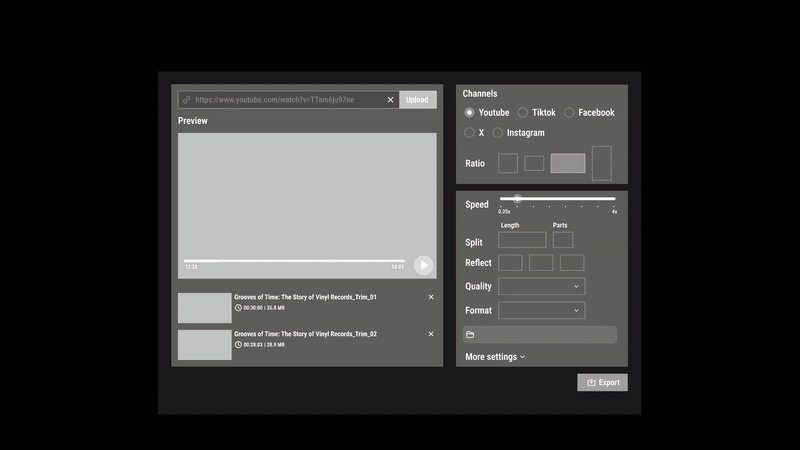 From Wireframe to Final UI Design - Snapcut app appdesign creator cutting editor graphic design microsoft social splitter tiktok ui ui design uiux design upload ux video window wireframe x youtube