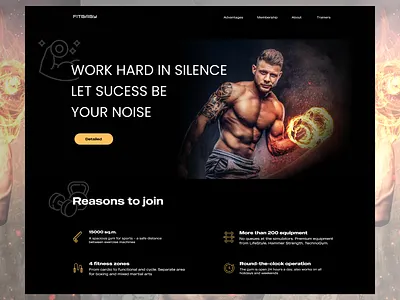 Gym Website Design | WebyKing graphic design ui