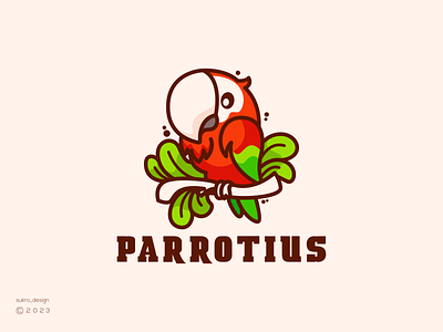 Parrotius Logo Design... branding design graphic design icon logo minimal vector