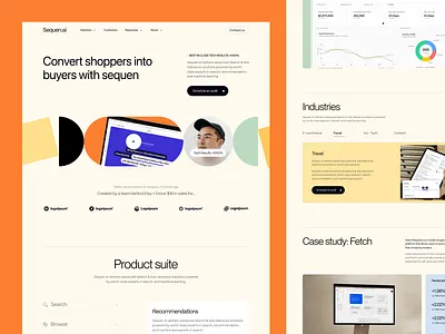 Sequen.ai (HomePage) ai finance fintech homepage landing page saas sale ai sale management web web design website