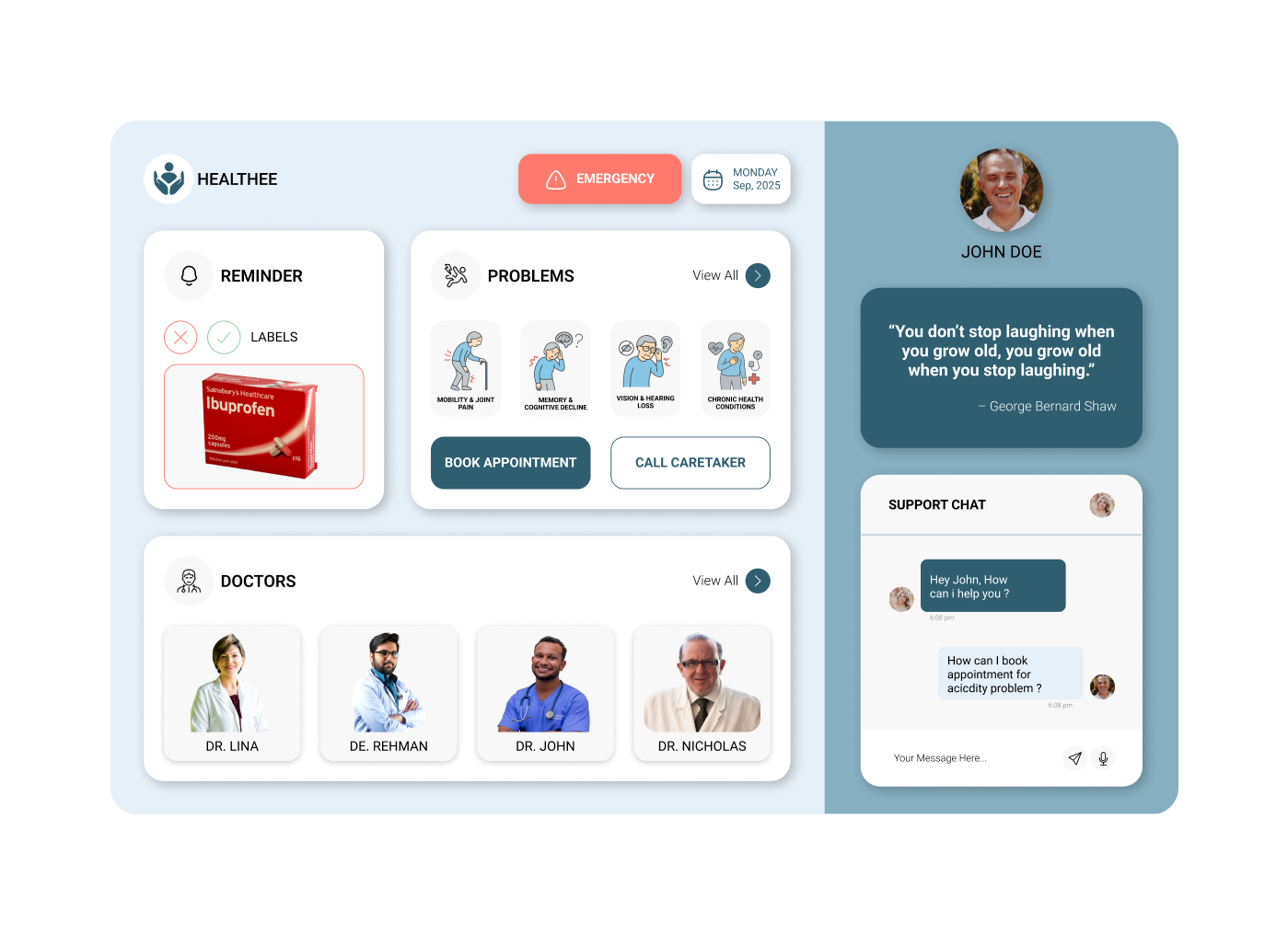 Healthee – A Healthcare Companion for the Elderly branding graphic design motion graphics ui