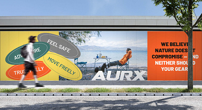 Outdoor Billboard Design for Adventure Gear billboarddesign branding corporateidentity graphic design logo outdoor design posterdesign
