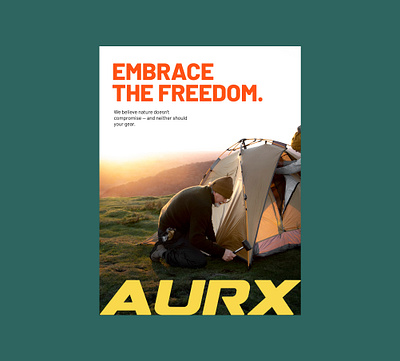 Outdoor Adventure Poster – Embrace the Freedom affichedesign branding corporateidentity design graphic design logo outdoordesign posterdesign socialmediadesign