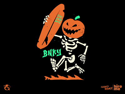 Lets Ride! character design graphics halloween illustration skeleton surf t shirt design tee design vector vector design