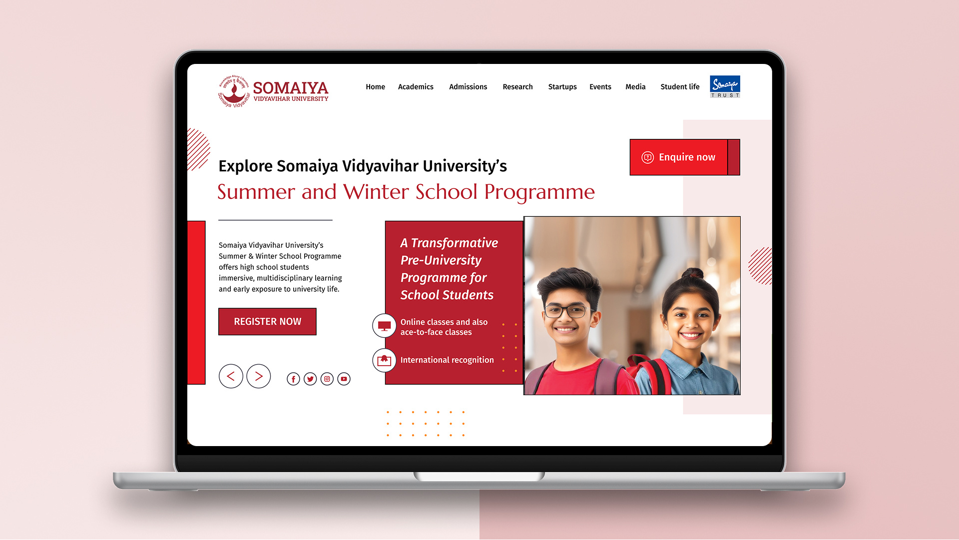 Modern Education Landing Page (Summer & Winter School) graphic design landing page ui ux vector website design