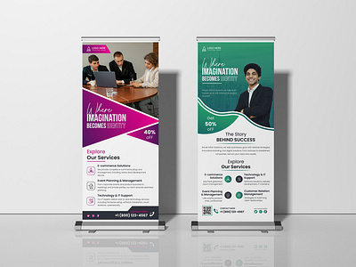 Roll-up banner design adobe illustrator banner graphic design roll up banner