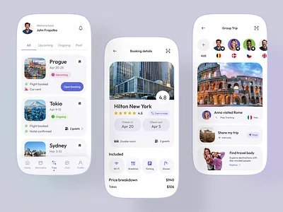 Smart Travel Planner App adventure app app design design mobile mobile app tour tourism tourist travel travel agency travel app trip ui ux vacation