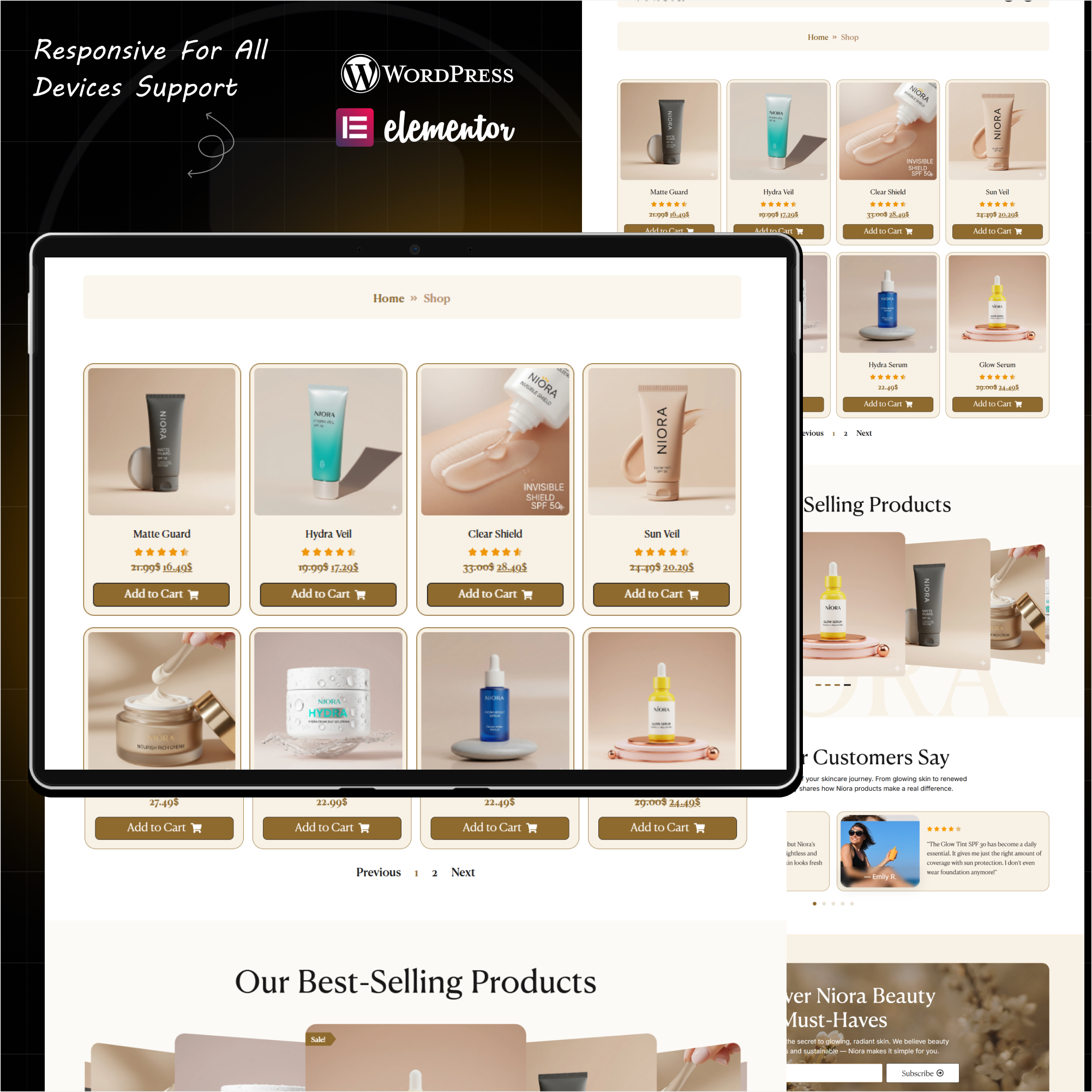 Example of Ecommerce Wordpress Website Design