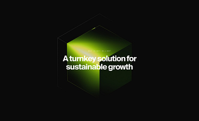 alphagrowth / web animation / #001 3d animation cinema4d clean graphic design green isometric light loop octane redshift render ui web